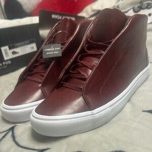 London Fog Men's Maroon High-Top Sneakers